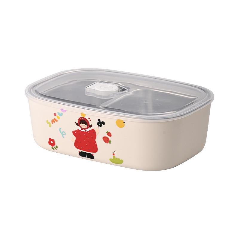 Microwaveable Stainless Steel Insulated Lunch Box with Compartments for Students and Office Workers