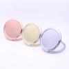 Round Metal Base Double-Sided Folding Makeup Mirror - Portable HD Handheld Dorm Mirror