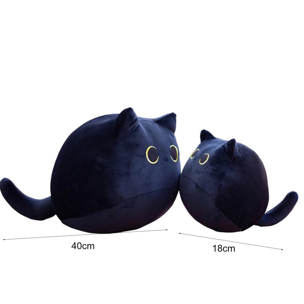 Black Cat Stuffed Doll Companionship Elastic Pillow Cushion for Gift