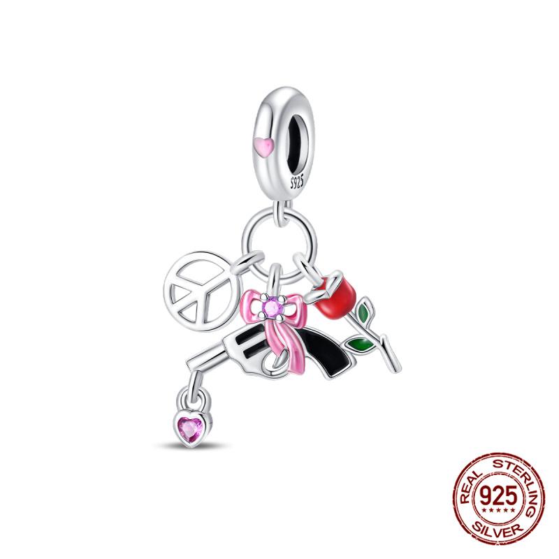 100% 925 Silver Wish For Peace Book Beads World Peace Charms Fit Original 925 Bracelet DIY Jewelry Making Women Gift