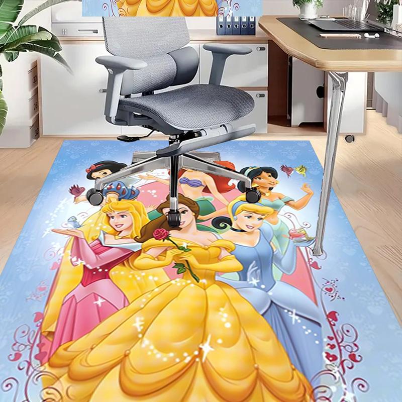 Princesses Winter Wonderland Carpet For Playroom Bedroom Living Room Sofa Home Decorkids Game Area Rug Nonslip Floor Mat