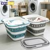 Cesto Portabiancheria Pieghevole Manico Ellisse Ovale Vasca Portatile Vasca per Bucato Portatile Contenitori Salvaspazio per Bucato