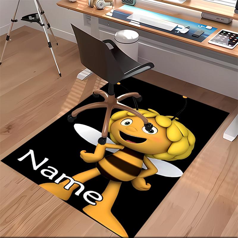 Custom personalization Maya the Bee Print Area Rug - Soft, Washable Non-Slip Indoor Mat,Living Room,Home&Office Decorative Rug
