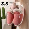 Women's Rogue Rabbit Furry Velvet Wrap-Heel Cotton Slippers - Thick-Soled Cozy Indoor Wear for Autumn and Winter.