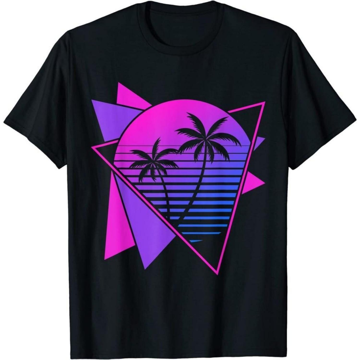 

Retro 80s Vaporwave Aesthetic Palm Trees 90s Great Tee T-Shirt Size S-5XL Unisex T-Shirt XXXXXL