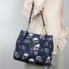Vintage Gothic Waterproof Oxford Shoulder Bag Aesthetic Skull Print Purses Women Handbag Large Capacity Messenger Totes MIT