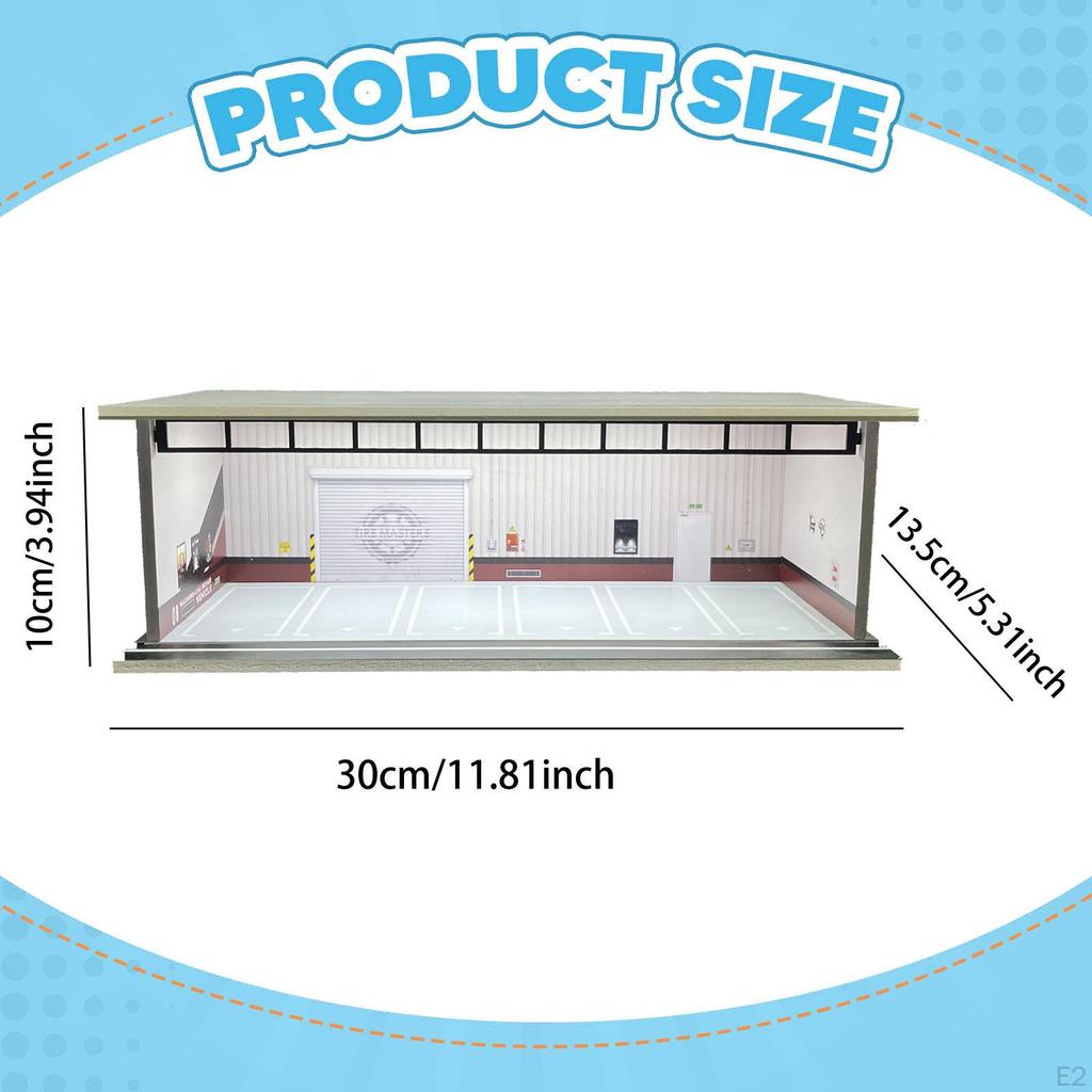 1/64 Diecast Modellauto Vitrine Garage für Spielzeugautos mit Licht Sammlungszubehör Sammlerstück