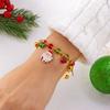 Simple Christmas Santa Claus Snowflake Gingerbread Man Bracelet for Women Crystal Charming Party Gift Daily Festival Jewelry
