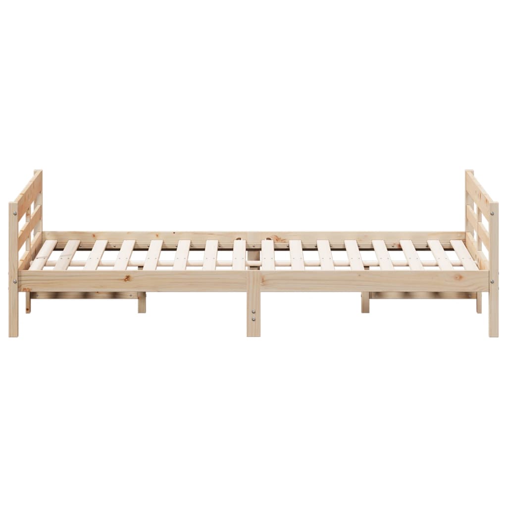 Vidaxl Bed Frame Without Mattress, 120X200 Cm, Solid Pine Wood
