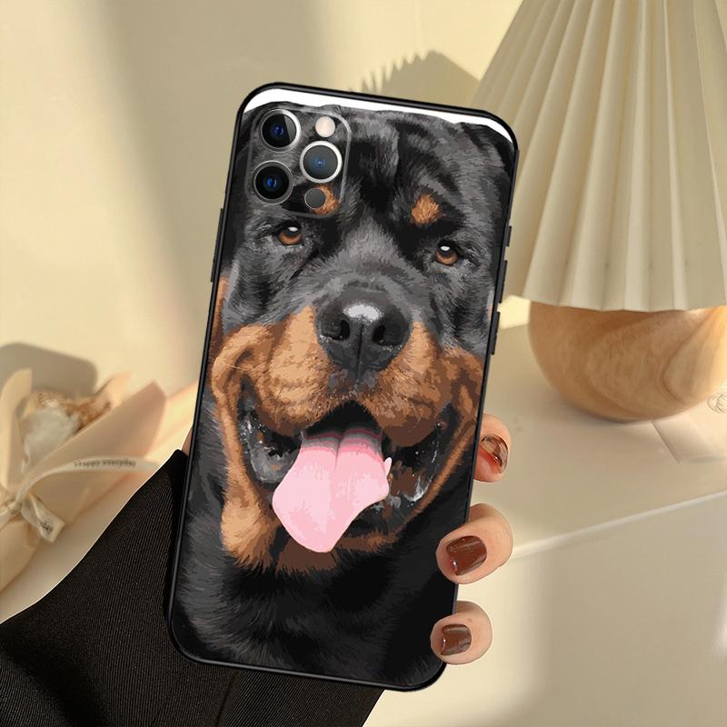 Rottweiler Dog Phone Case For iPhone 17 16 15 14 13 11 12 Pro Max 13 mini 15 16 Plus 16e 17 Air Cover Funda