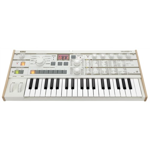 KORG microKORG S Analog Modeling Synthesizer with Vocoder and Built-in Speaker, Perfect for Live Performance, Compact, Battery-Powered, 37 Keys