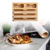 High Quality Wooden Wrap And Bag Holder With Smooth Cutting Feature For Organized Kitchen Storage