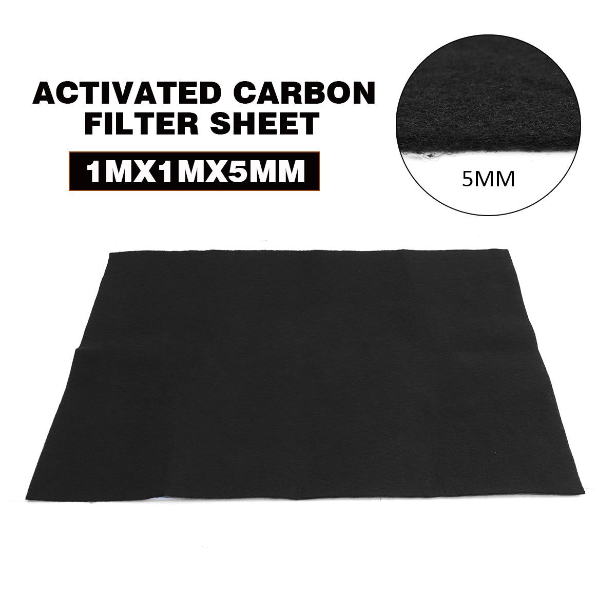 

1PCS Thickness 5mm / 10mm 1Mx1M Universal Purifier Filter Fabric Fiber Silk Activated Carbon Foam Sponge Filter Sheet Pad Black