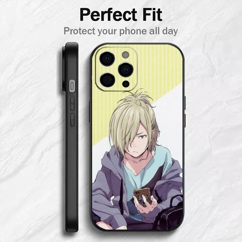 Y-Yuri On Ice Anime Printed  Phone Case For iPhone17,16,15,14,13,12 Plus,Max Soft Silicone Black Cover