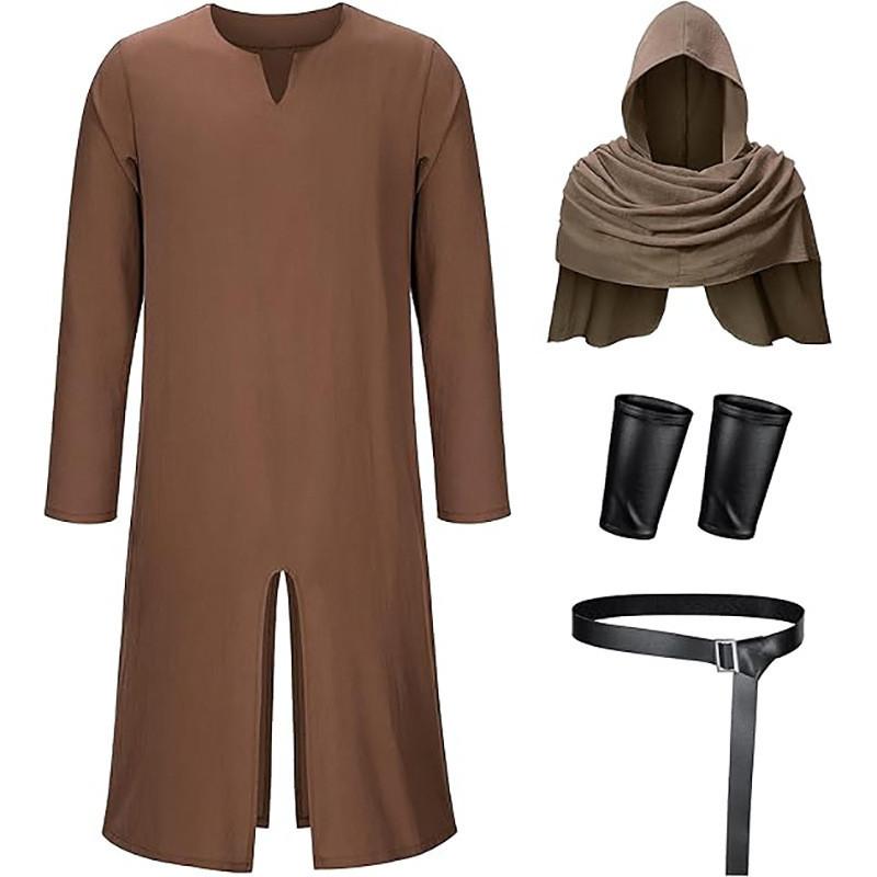 Medieval Renaissance Pirate Knight Cosplay Costume With Cape For Halloween Stage Performance