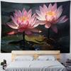 Beautiful Lotus Tapestry, Dreamy Landscape, Wall Hanging Cloth, Hippie Home Wall Art Decoration, Office And Living Room Tapestry