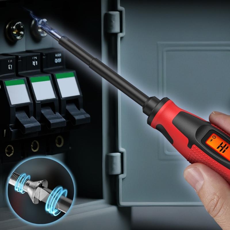 Double Purpose Screwdriver And Handheld Voltage Detector With Auto Shut Off Feature Suitable For Safe Electrical Testing