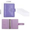 A7 Crocodile Pattern Leather Budget Binder Notebook Cash Envelopes System Set Binder Pockets Money Budget Saving Bill Organizer