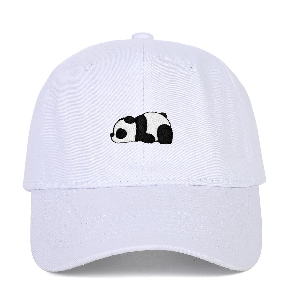 Panda Embroidery Soft Top Baseball Cap for Men and Women - Outdoor Sun Hat Hip Hop Style