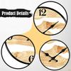 Wood Wall Clock Decorative Non Ticking Fashion Rustic Quiet Hollow for Kids Room Living