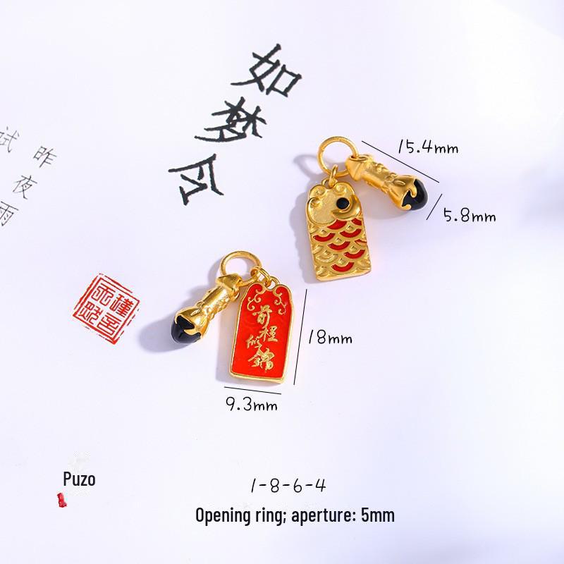 Long-lasting Vietnamese Gold Sand DIY Accessories: Promising Future Pendant & Successful Exam Beaded Bracelet