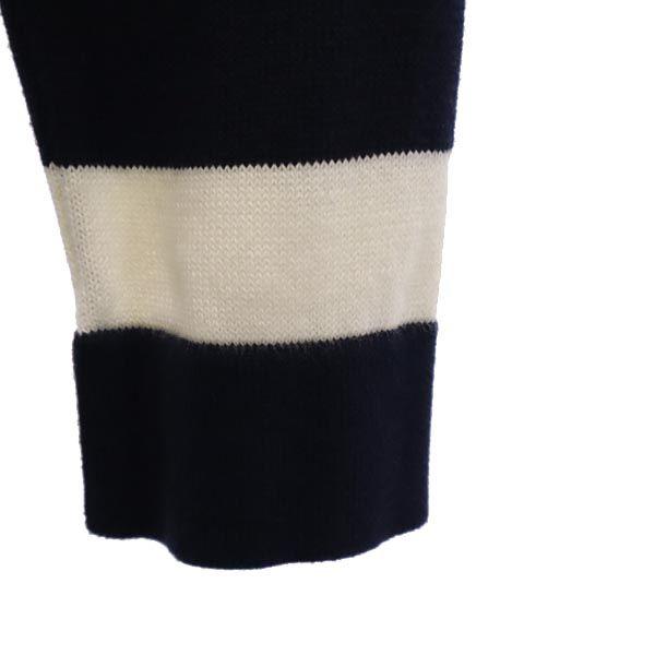 BLUE LABEL CRESTBRIDGE Sanyo Shokai Border Long Sleeve One Piece 38 Women Used