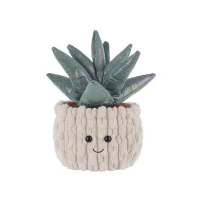 Apricot Lamb Potted Aloe Plush Toy, Soft and Cute, Fluffy Potted Aloe, 21cm