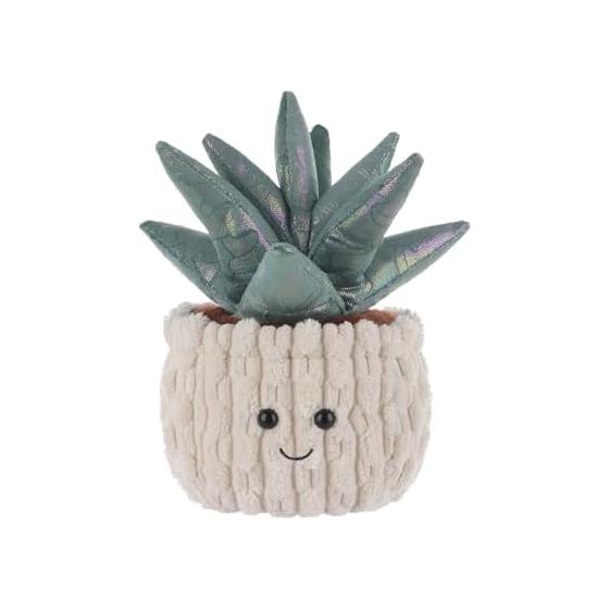 Apricot Lamb Potted Aloe Plush Toy, Soft and Cute, Fluffy Potted Aloe, 21cm