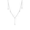 Raffinata Collana con Ciondolo a Goccia d'Acqua con Zirconi e Nappa Dorata in Argento Sterling 925