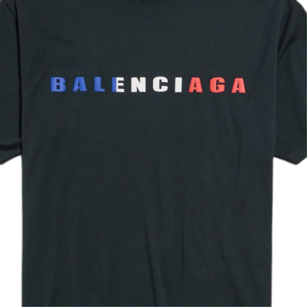 Balenciaga T Shirt Regular Fit Men's Black 764235TSVL91083