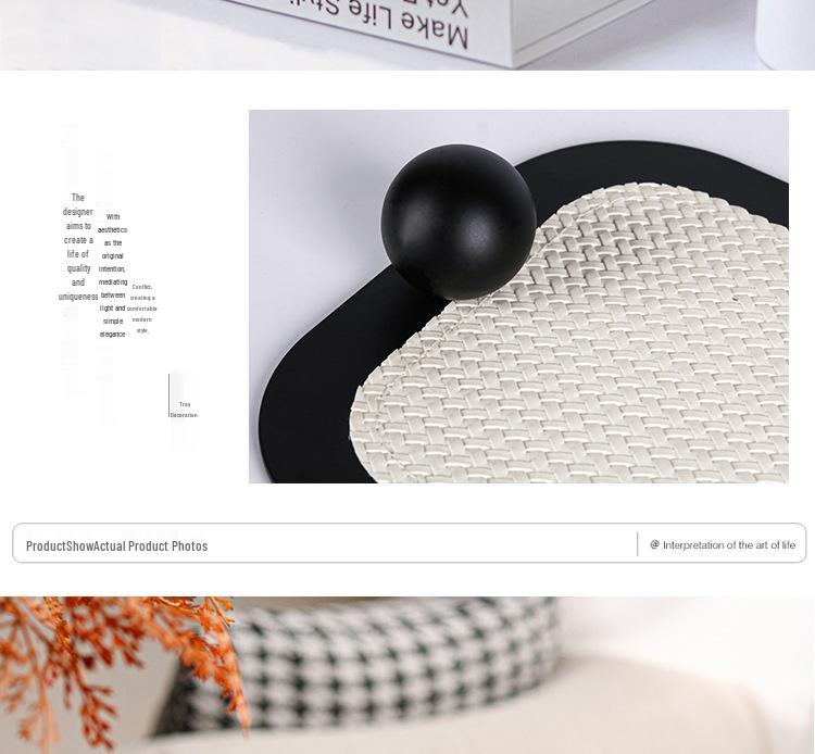 Minimalist Leather and Metal Jewelry Storage Tray with Aroma Feature for Bedrooms