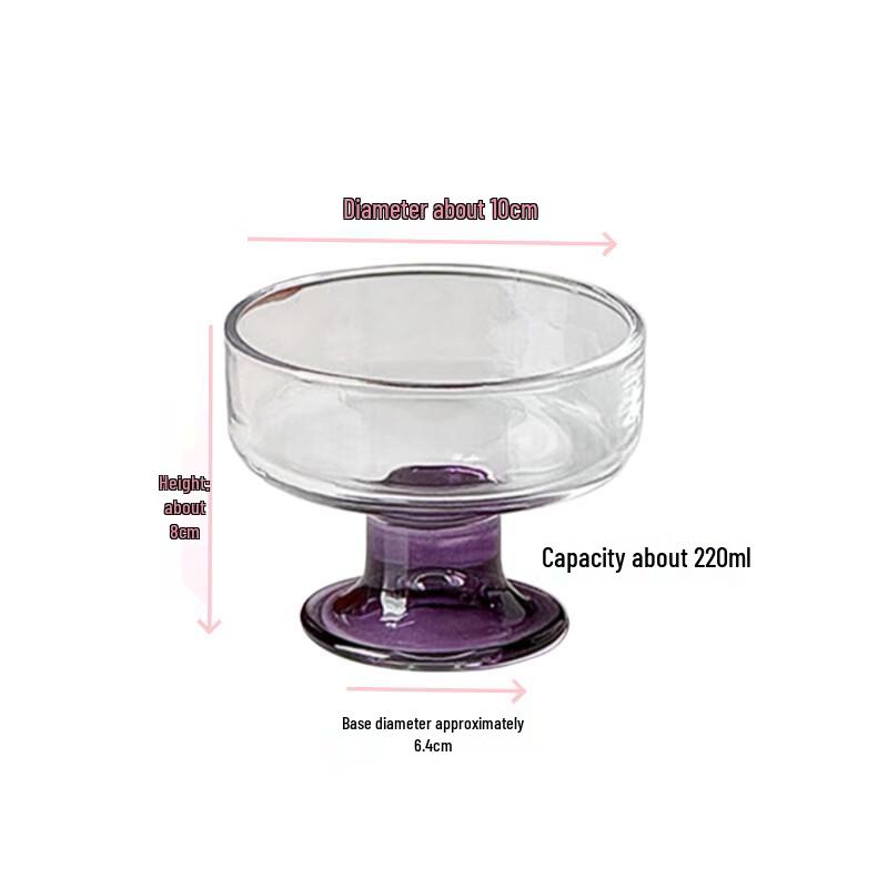 Ins Style Starry Glass Dessert Goblets