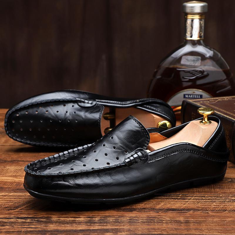 Men s Size 47 Korean-Style Breathable Leather Driving Shoes 43