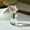 Handmade Crystal Flower Figurine Reflect Glass Flower Statue Crystal Sunflower Collectible  Women