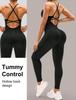Women's Seamless Cross-Back Jumpsuit with Adjustable Straps for Fitness and Dance