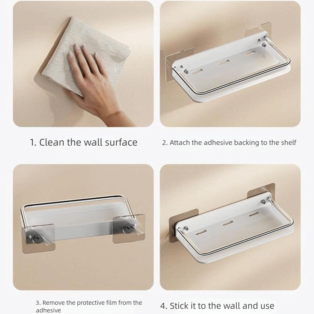 Punch-free Shampoo Rack No Drill Wall Hanger Shower Organizer Bathroom Storage Shelf Toilet