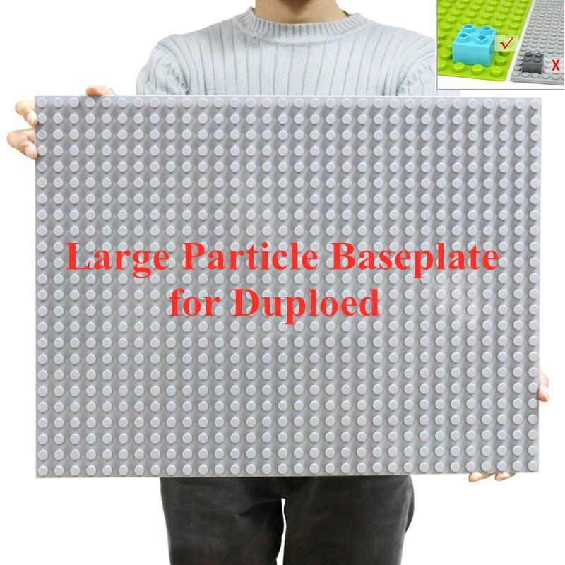 24*32 Dots Large Size Base Plate Right Angle Big Base Building Blocks Duploed Compatible Brand Block Base Plate For Children