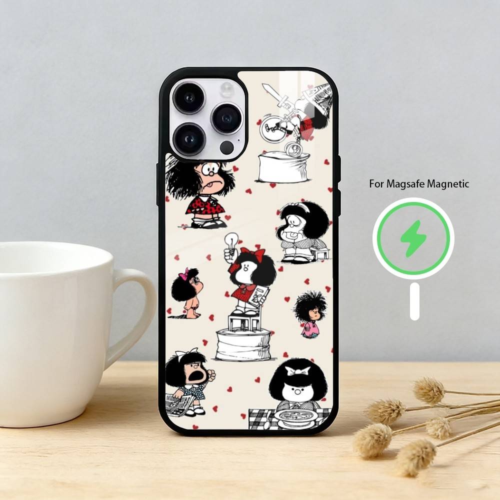 M-mafalda Phone Case For iPhone 17/16/15/14/13/12/Plus/Pro/Max for Magnetic Wireless Charging