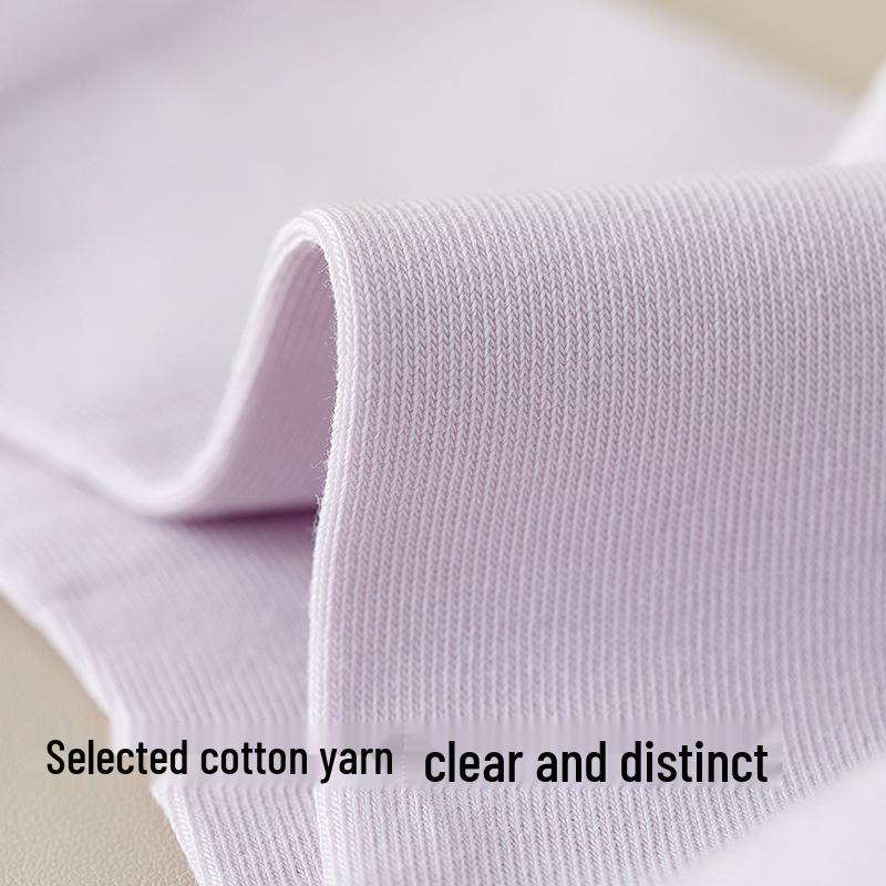 Women's Mid-Calf Pure Cotton Anti-Pilling Socks - Thin, Loose-Fit, Trendy for Spring/Summer/Postpartum