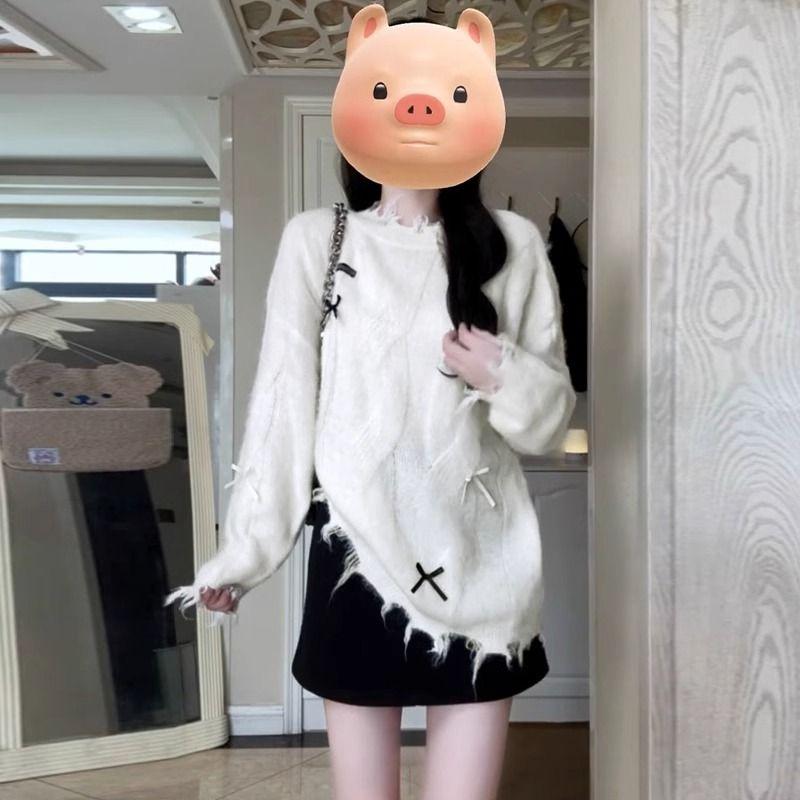 

Stylish Early Autumn Idle Style Long Sleeve Bowknot White 2XL(Suggested 65.00 kg-75.00 kg)