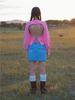 ASIF CALIE Back String Sweatshirt Pink