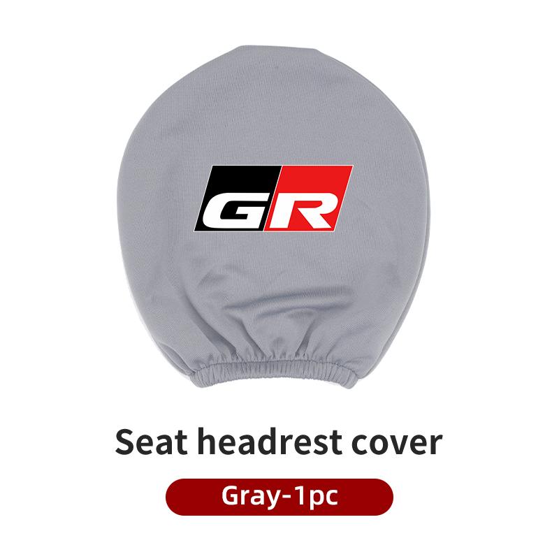 Car Seat Headrest Protective Cover Anti-Dirty Pillow Protector For Toyota GR GAZOO RACING Prado Yaris Hilux Corolla Prius Auris
