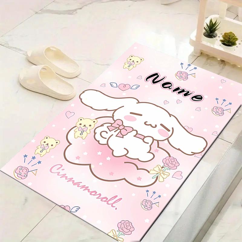 Custom 1Pc Hello Kitty Floral Background Rug Office Carpet Indoor Outdoor Entrance Doormat Nonslip Soft And Comfortable Living Room D2915315