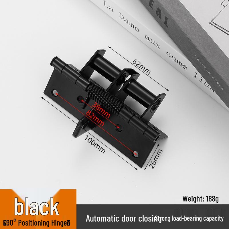 4-Inch Concealed Multi-Functional Door Closer with Automatic Hinge Buffer, 90° Right Angle Positioner