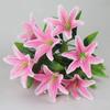 1PC 10 Heads Artificial Lily Flowers European Multicolor Fake Bridal Flower Bouquet Wedding Home Party Decoration Flowers