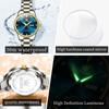 OLEVS Womens Wrist Watch Business Fashion Watches Stainless Stee Watch Bands Quartz Watch For Woman Waterproof Week Date Wristwatch