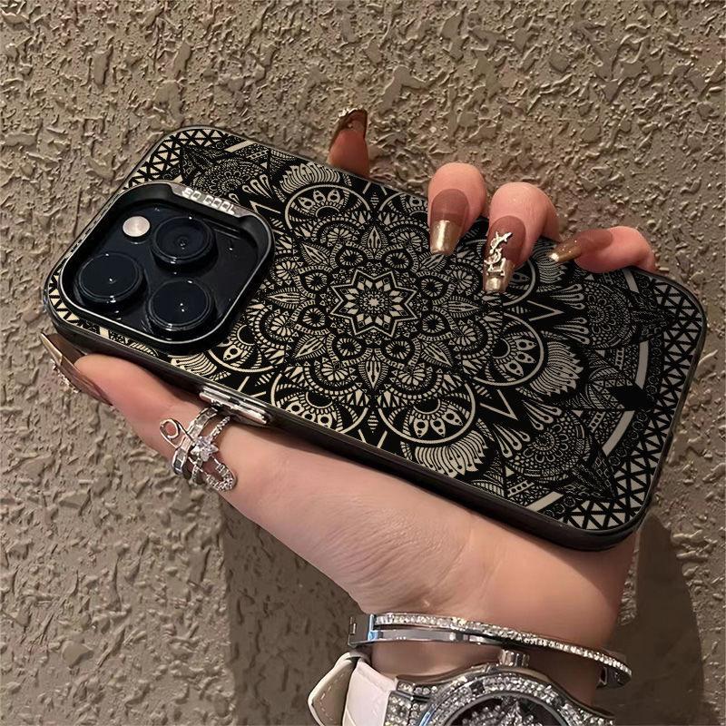 Fashion Flower Pattern Phone Case For iPhone 16 15 14 13 12 11 Pro Max Mini 7 8 16 Plus XR X XS Shockproof Cover