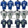 Mens Retro Seattle Seahawks Football Jersey Embroidered Cotton Blend Sports Shirt Fan Wear Casual Use