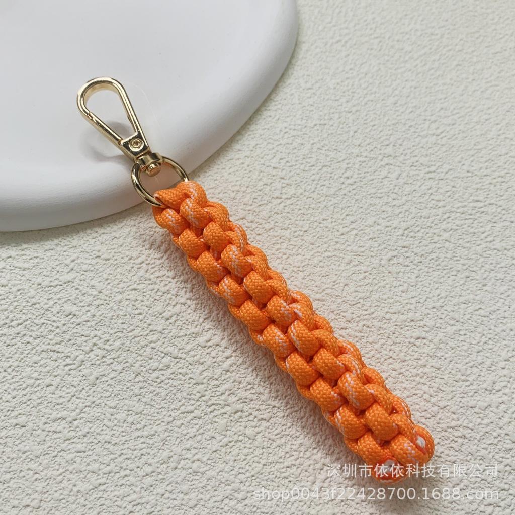 Miu family bag hanging cross-border explosive pure hand-woven pendant colorful fashionable unique shape braided rope car keychain