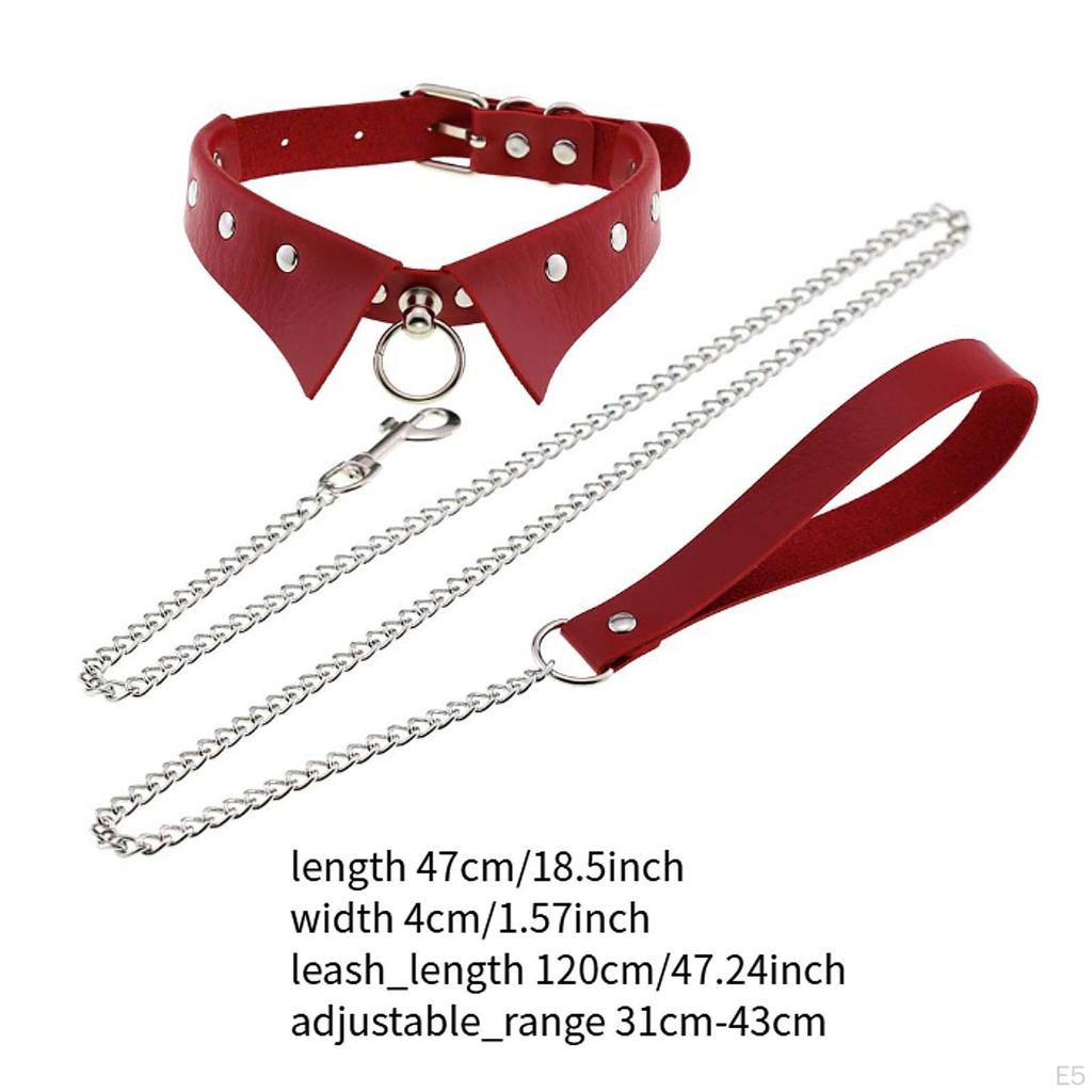 Gothic Rock Choker mit Anhängern und Ringen für Damen